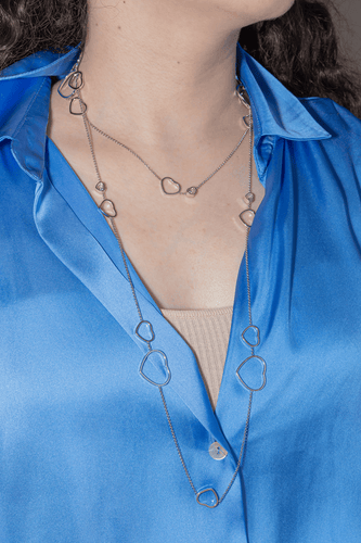 Collier Chopard Happy Heart - Collier sautoir en or blanc et diamants 58 Facettes 4144056RV