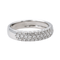 Bague 53 Bague demi-alliance en or blanc 18 carats et diamants 58 Facettes 4144058RV