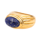 Bague 55 Bague en or jaune 18 carats sertie d’un lapis-lazuli cabochon 58 Facettes 4148027RV