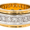 Bague 54 Bague alliance tour complet en or jaune et or blanc sertie de diamants 58 Facettes 4148030RV