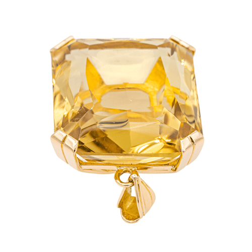 Pendentif Pendentif en or blanc 18 carats serti d’une citrine 58 Facettes 4148031RV