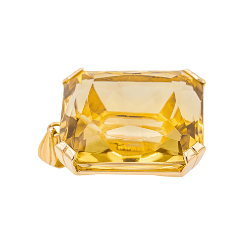 Pendentif Pendentif en or blanc 18 carats serti d’une citrine 58 Facettes 4148031RV