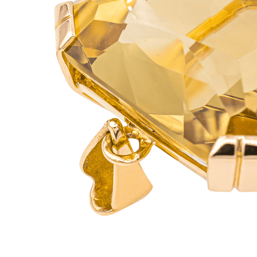 Pendentif Pendentif en or blanc 18 carats serti d’une citrine 58 Facettes 4148031RV