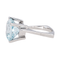 Bague 53 Bague solitaire en or blanc 18 carats avec aigue-marine 58 Facettes 4152530RV