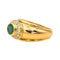 Bague 52 Bague jonc en or jaune avec émeraude ovale et diamants 58 Facettes 4152875CN