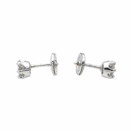 Boucles d'oreilles Boucles d’oreilles puces en or blanc 18 carats et diamants 58 Facettes 4155737CN