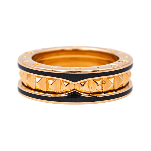 Bague 53 Bulgari B.Zero1 Rock - Bague en or rose et céramique 58 Facettes 4167002RV