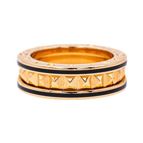 Bague 53 Bulgari B.Zero1 Rock - Bague en or rose et céramique 58 Facettes 4167002RV