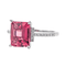 Bague 54 Bague en or blanc 18 carats avec tourmaline rose et diamants 58 Facettes 4167005RV