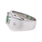 Bague 65 Bague en or blanc 18 carats avec émeraude et diamants 58 Facettes 4169632RV