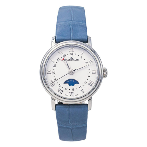 Montre Blancpain Villeret - Montre en acier Quantième Phases de Lune 58 Facettes 4173755RV