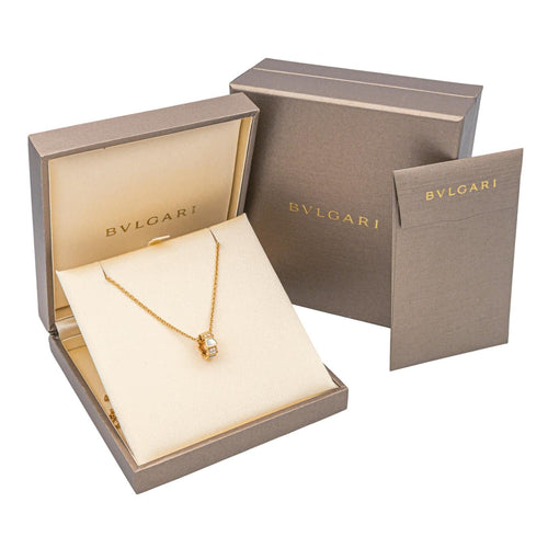 Collier Bulgari Serpenti - Collier pendentif en or rose avec diamants et nacre 58 Facettes 4173761RV