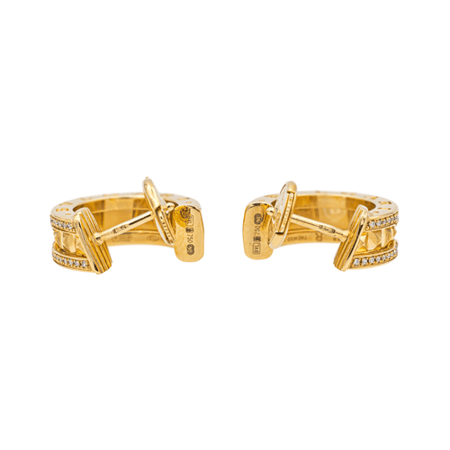 Boucles d'oreilles Bulgari B.zero1 Rock - Boucles d’oreilles créoles en or jaune et diamants 58 Facettes 4173764RV