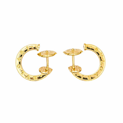 Boucles d'oreilles Bulgari B.zero1 Rock - Boucles d’oreilles créoles en or jaune et diamants 58 Facettes 4173764RV