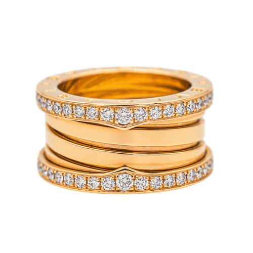 Bague 52 Bulgari B.Zero1 - Bague 4 rangs en or rose et diamants 58 Facettes 4173769RV