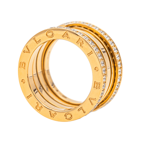 Bague 52 Bulgari B.Zero1 - Bague 4 rangs en or rose et diamants 58 Facettes 4173769RV