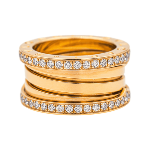 Bague 52 Bulgari B.Zero1 - Bague 4 rangs en or rose et diamants 58 Facettes 4173769RV
