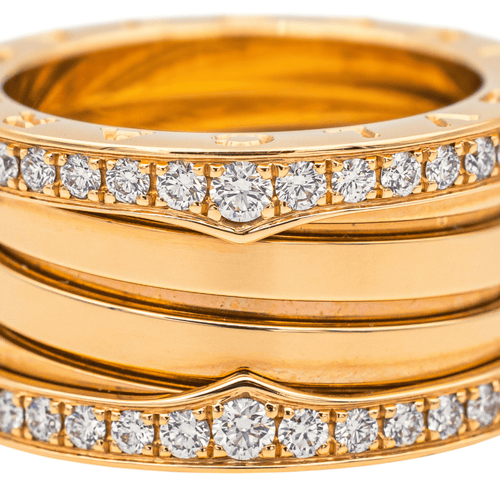 Bague 52 Bulgari B.Zero1 - Bague 4 rangs en or rose et diamants 58 Facettes 4173769RV