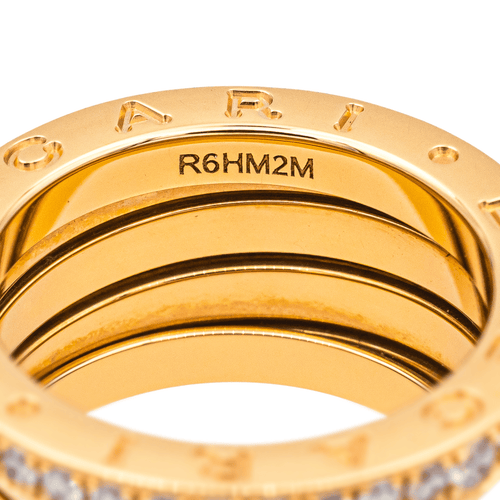 Bague 52 Bulgari B.Zero1 - Bague 4 rangs en or rose et diamants 58 Facettes 4173769RV