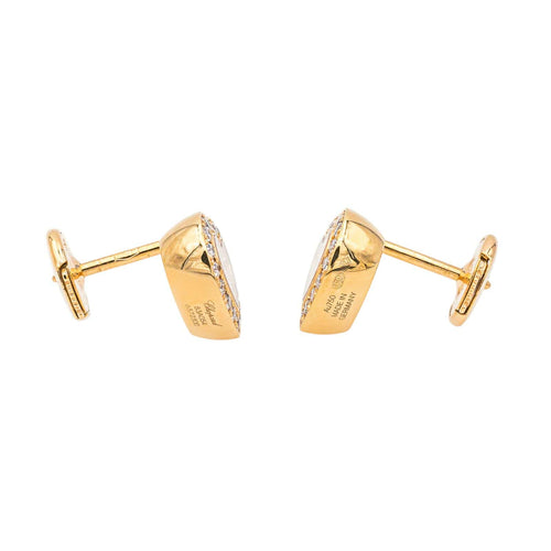 Boucles d'oreilles Chopard Happy Diamonds - Boucles d’oreilles cœur en or rose et diamants 58 Facettes 4173785RV