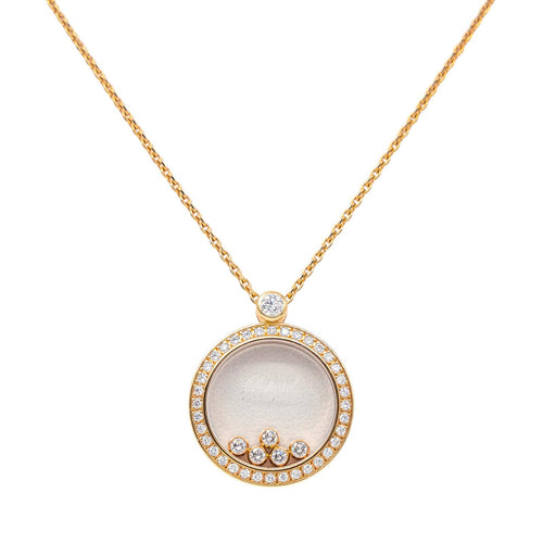 Collier Chopard Happy Diamonds Icons - Collier pendentif en or rose et diamants 58 Facettes 4173800RV