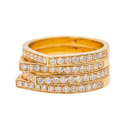 Bague 52 Repossi Antifer - Bague en or rose sertie de diamants 58 Facettes 4174360RV