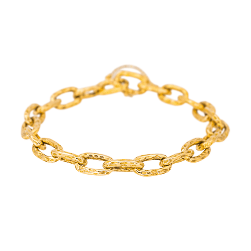Bracelet Bracelet chaîne maille forçat en or jaune 18 carats 58 Facettes 4175004CN