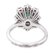 Bague 55 Pompadour - Bague en platine et or blanc avec émeraude et diamants 58 Facettes 4183602CN
