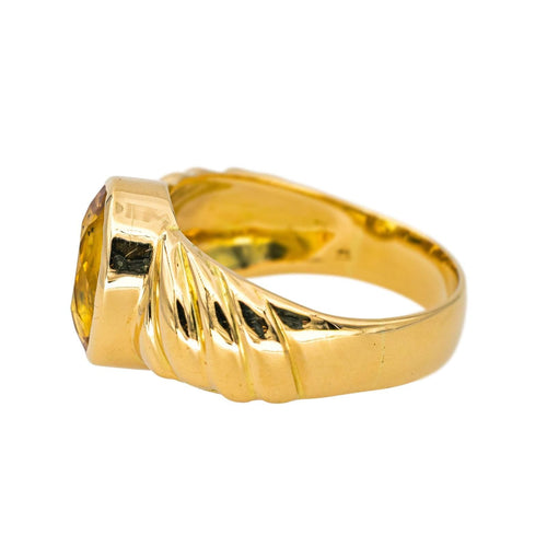 Bague 55 Bague en or jaune 18 carats sertie d’une citrine 58 Facettes 4191879CN