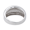 Bague 54 Bague pavée de diamants en or blanc 18 carats 58 Facettes 4195885RV