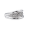 Bague 54 Bague pavée de diamants en or blanc 18 carats 58 Facettes 4195885RV