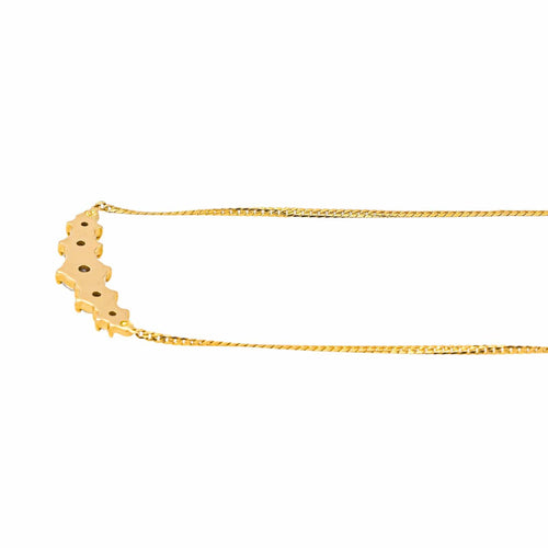 Collier Collier motifs floraux en or jaune 18 carats et diamants 58 Facettes 4196418CN