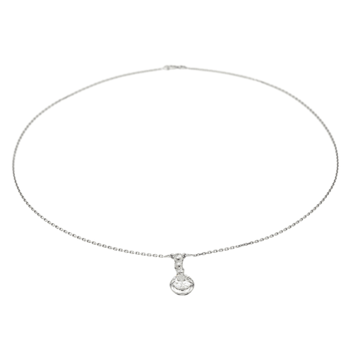 Collier Collier avec pendentif en or blanc 18 carats et diamants 58 Facettes 4199346CN