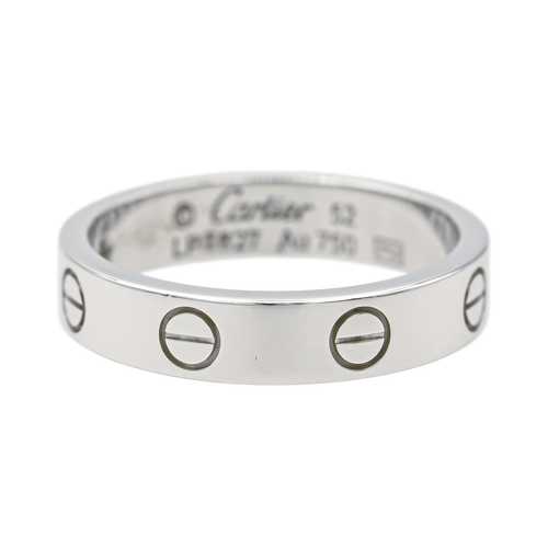 Bague 52 Cartier Love - Bague alliance en or blanc 18 carats et diamant 58 Facettes 4216240RV