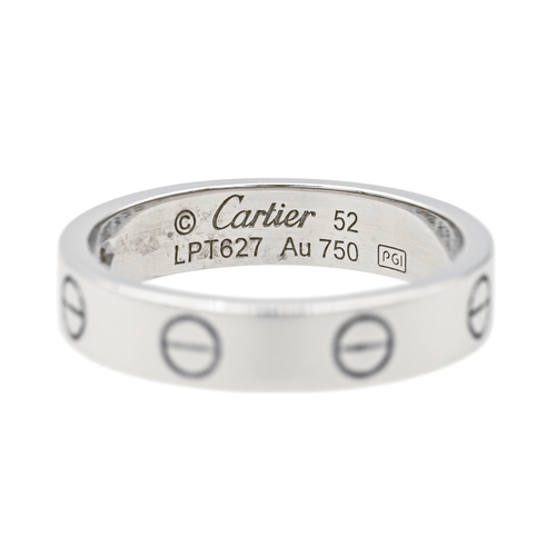 Bague 52 Cartier Love - Bague alliance en or blanc 18 carats et diamant 58 Facettes 4216240RV