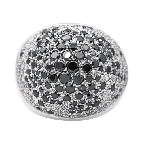 Bague 54 Bague cocktail pavée de diamants en or blanc 18 carats 58 Facettes 4216567CN