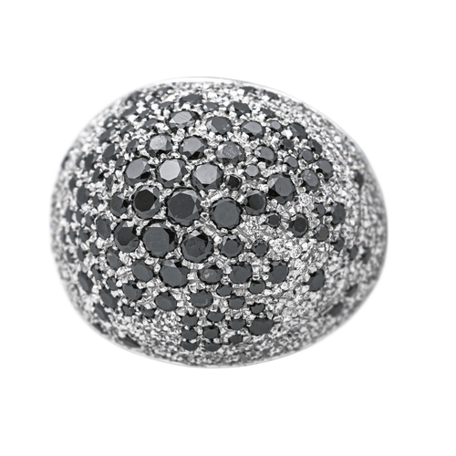 Bague 54 Bague cocktail pavée de diamants en or blanc 18 carats 58 Facettes 4216567CN