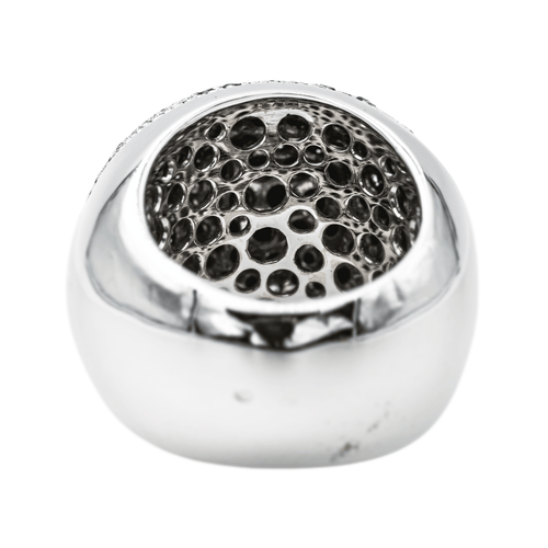 Bague 54 Bague cocktail pavée de diamants en or blanc 18 carats 58 Facettes 4216567CN