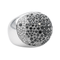 Bague 54 Bague cocktail pavée de diamants en or blanc 18 carats 58 Facettes 4216567CN