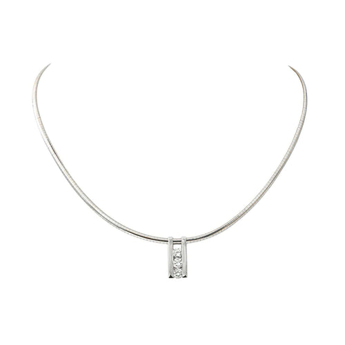 Collier Collier pendentif motifs géométriques en or jaune et or blanc avec diamants 58 Facettes 4221379RV