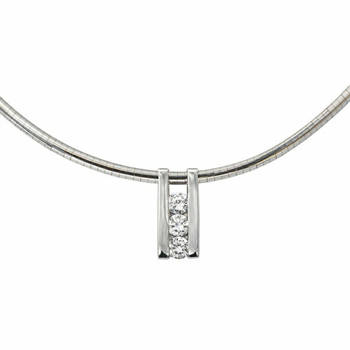 Collier Collier pendentif motifs géométriques en or jaune et or blanc avec diamants 58 Facettes 4221379RV