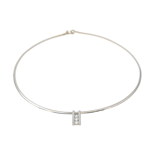 Collier Collier pendentif motifs géométriques en or jaune et or blanc avec diamants 58 Facettes 4221379RV