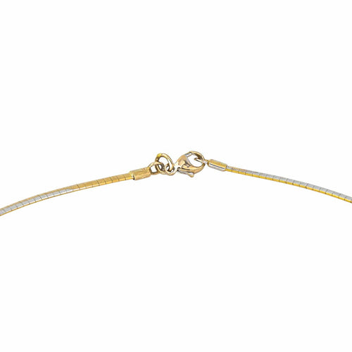 Collier Collier pendentif motifs géométriques en or jaune et or blanc avec diamants 58 Facettes 4221379RV