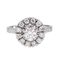 Bague 54 Bague marguerite en or blanc et platine avec diamants 58 Facettes 4226565CN