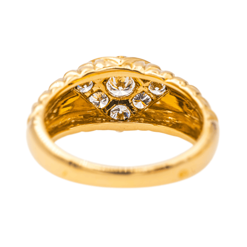Bague 54 Bague pavée de diamants en or blanc 18 carats 58 Facettes 4226566CN