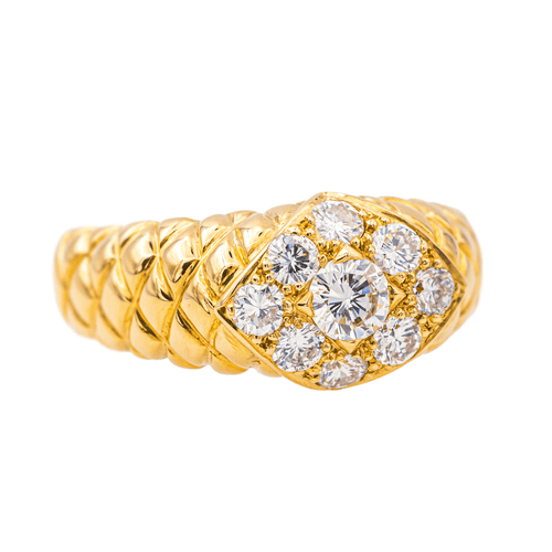 Bague 54 Bague pavée de diamants en or blanc 18 carats 58 Facettes 4226566CN