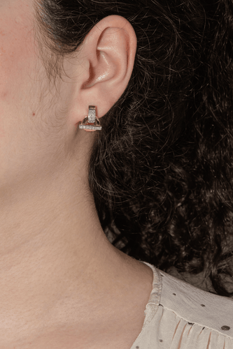 Boucles d'oreilles Guy Laroche - Boucles d'oreilles en or tricolore et diamants 58 Facettes 4226569CN