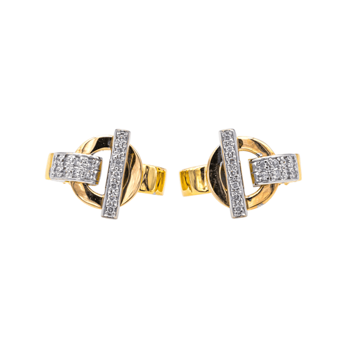 Boucles d'oreilles Guy Laroche - Boucles d'oreilles en or tricolore et diamants 58 Facettes 4226569CN