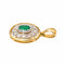 Pendentif Pendentif en or jaune et or blanc 18 carats avec émeraude et diamants 58 Facettes 4227670CN