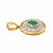 Pendentif Pendentif en or jaune et or blanc 18 carats avec émeraude et diamants 58 Facettes 4227670CN